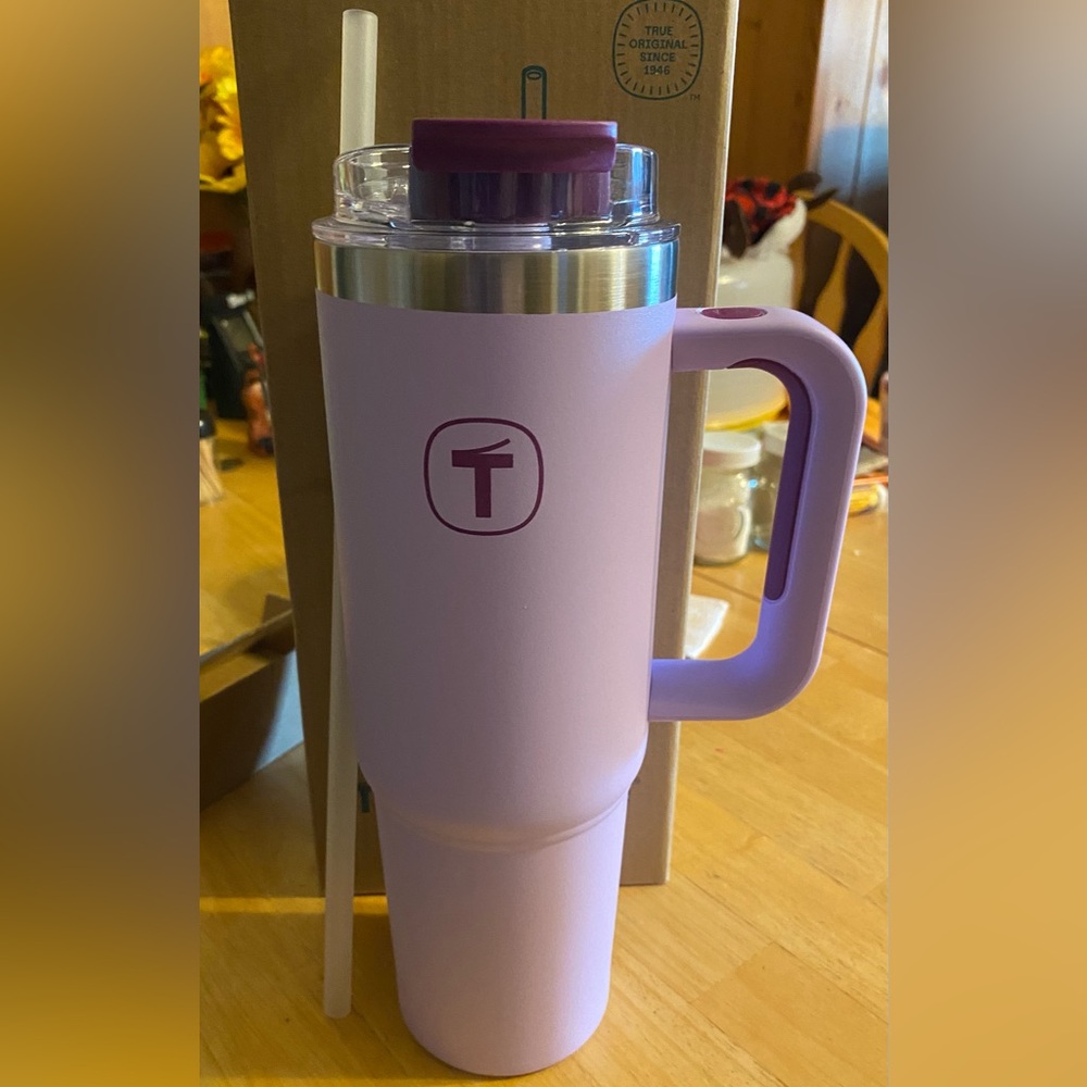 Purple Tumbler with Handle